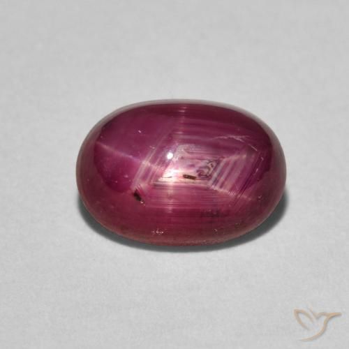 2.97ct Натуральный Темно-красное вино Звездчатый Рубин, Овал, Непрозрачный