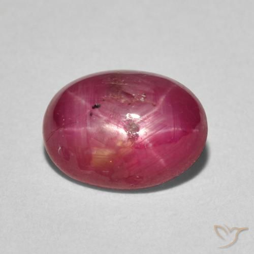 3.60ct Натуральный Средний красный Звездчатый Рубин, Овал, Непрозрачный