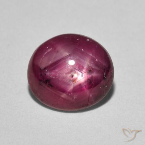 3.05ct Натуральный Темно-красный Звездчатый Рубин, Овал, Непрозрачный