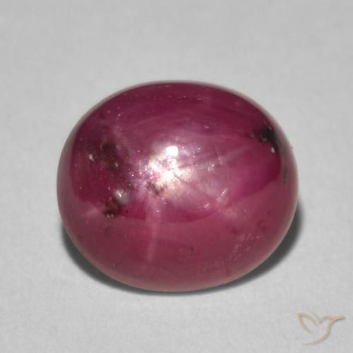 4.85ct Натуральный Средний красный Звездчатый Рубин, Овал, Непрозрачный