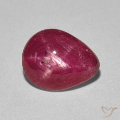 2.84ct Натуральный Средний красный Звездчатый Рубин, Форма груши, Непрозрачный