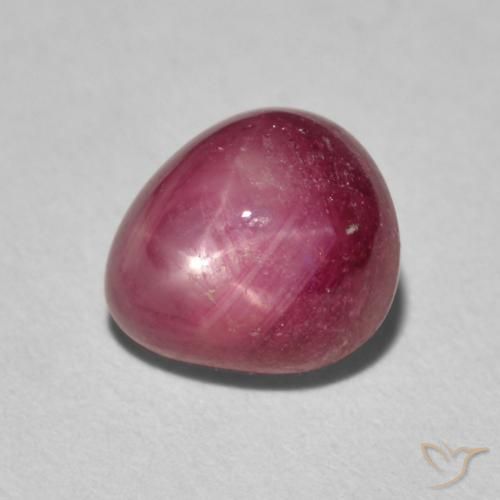 4.29ct Натуральный Джем Красный Звездчатый Рубин, Форма груши, Непрозрачный