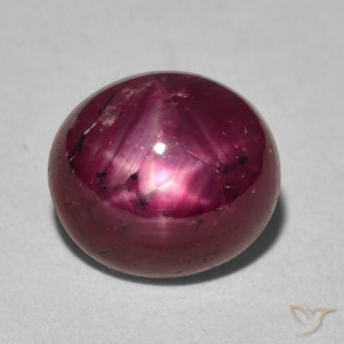 4.58ct Натуральный Средний красный Звездчатый Рубин, Овал, Непрозрачный