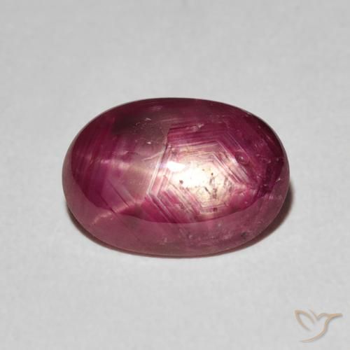 3.19ct Натуральный Темно-красный Звездчатый Рубин, Овал, Непрозрачный