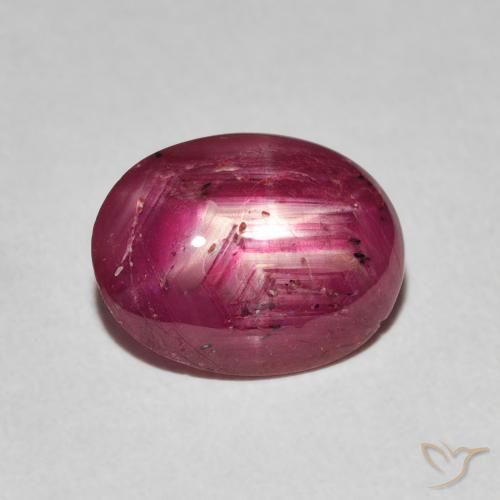 3.16ct Натуральный Средний красный Звездчатый Рубин, Овал, Непрозрачный