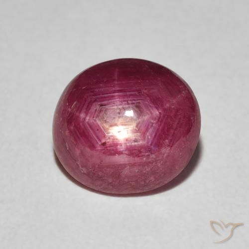 3.31ct Натуральный Средний красный Звездчатый Рубин, Овал, Непрозрачный