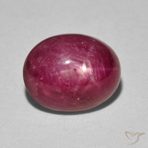 5.10ct Натуральный Средний красный Звездчатый Рубин, Овал, Непрозрачный
