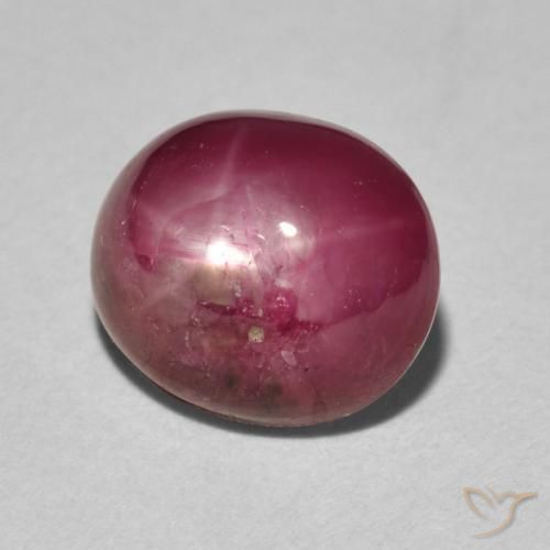 5.15ct Натуральный Средний красный Звездчатый Рубин, Овал, Непрозрачный