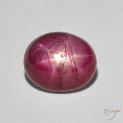 3.83ct Натуральный Розовато-красный Звездчатый Рубин, Овал, Непрозрачный