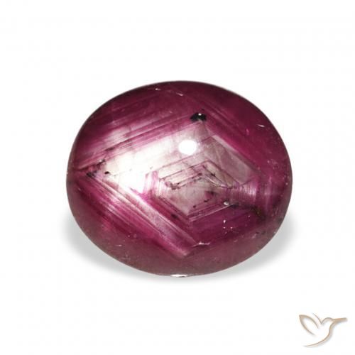 3.82 карата, натуральный Medium Dark-Purple Звездчатый Рубин, Овал, Непрозрачный