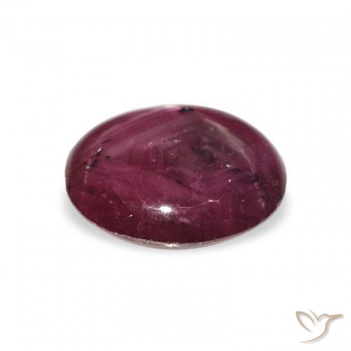 3.82 карата, натуральный Medium Dark-Purple Звездчатый Рубин, Овал, Непрозрачный