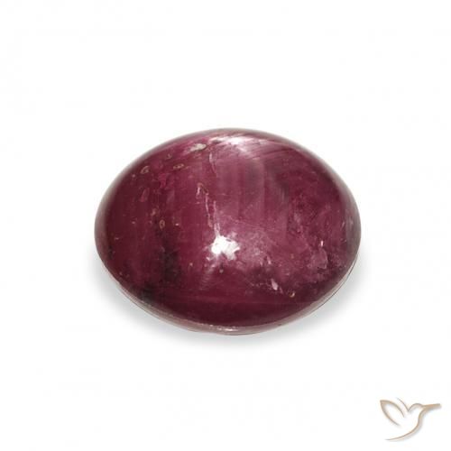 4.27 карата, натуральный Medium Dark-Purple Звездчатый Рубин, Круглый, Непрозрачный