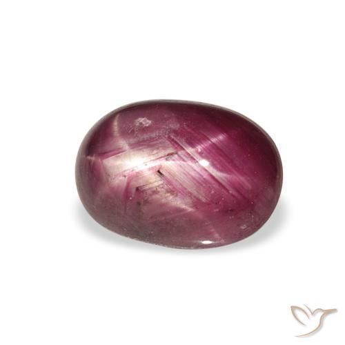 4.27 карата, натуральный Medium Dark Reddish-Purple Звездчатый Рубин, Овал, Непрозрачный