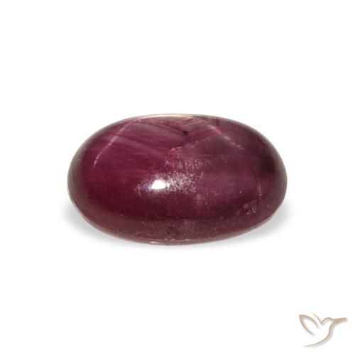 4.27 карата, натуральный Medium Dark Reddish-Purple Звездчатый Рубин, Овал, Непрозрачный