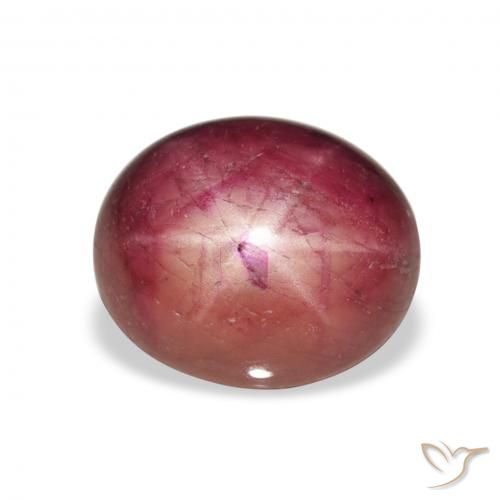 8.14ct Натуральный Medium Light-Purple Звездчатый Рубин, Овал, Непрозрачный