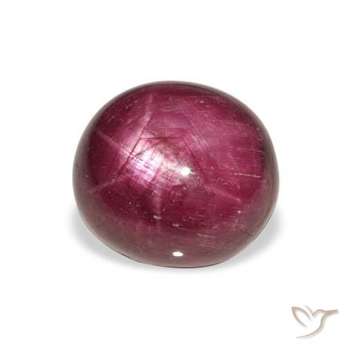 9.87 карата, натуральный Medium Dark-Purple Звездчатый Рубин, Овал, Непрозрачный