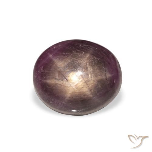 6.28ct Натуральный Medium Dark-Purple Звездчатый Рубин, Овал, Непрозрачный