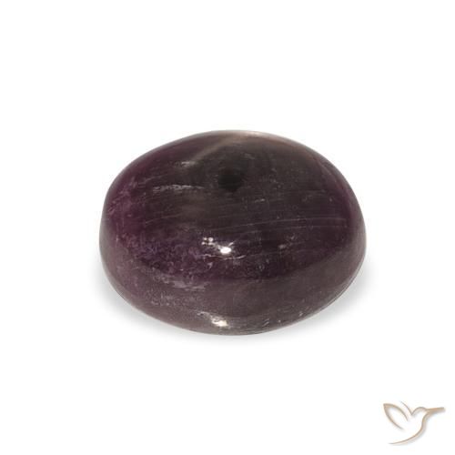 6.28 карата, натуральный Medium Dark-Purple Звездчатый Рубин, Овал, Непрозрачный