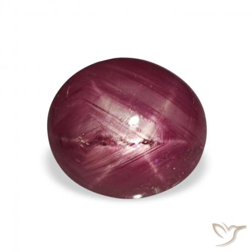 3.25ct Натуральный Красное вино Звездчатый Рубин, Овал, Непрозрачный