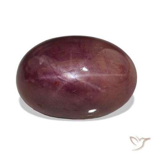 15.06 карата, натуральный Сливовый фиолетовый Звездчатый Рубин, Овал, Непрозрачный
