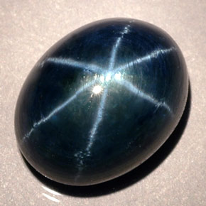 12.02 карата, натуральный Синий / Голубой Звездчатый сапфир, Огранка Овал, Полупрозрачный