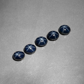  карата, натуральный Темно-синий Звездчатый сапфир, Огранка Овал, Непрозрачный