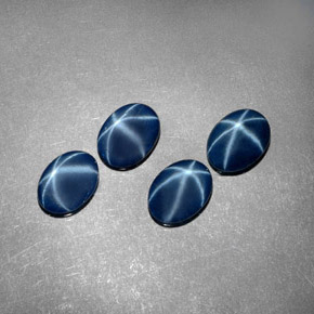  карата, натуральный Синий / Голубой Звездчатый сапфир, Огранка Овал, Непрозрачный