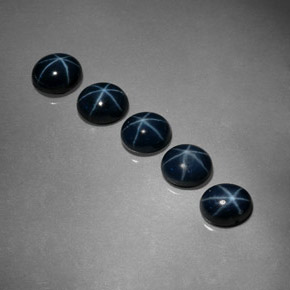  карата, натуральный Синий / Голубой Звездчатый сапфир, Огранка Овал, Непрозрачный