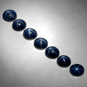  карата, натуральный Синий / Голубой Звездчатый сапфир, Огранка Овал, Непрозрачный