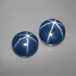  карата, натуральный Синий / Голубой Звездчатый сапфир, Огранка Круг, Непрозрачный