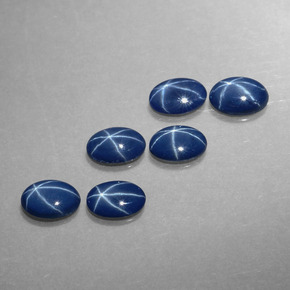  карата, натуральный Синий / Голубой Звездчатый сапфир, Огранка Овал, Непрозрачный