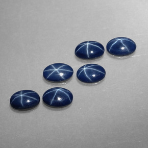  карата, натуральный Синий / Голубой Звездчатый сапфир, Огранка Овал, Непрозрачный