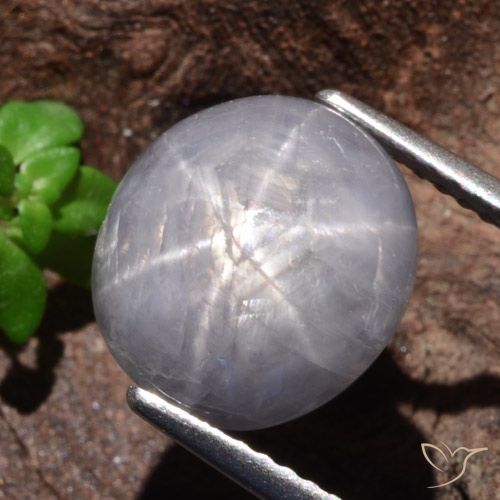 9.39ct Натуральный Светло-серый Звездчатый сапфир, Овал, Непрозрачный