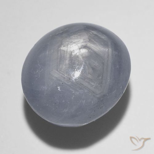 7.06ct Натуральный Голубовато-серый Звездчатый сапфир, Овал, Непрозрачный