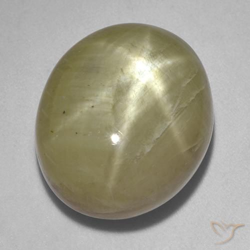 30.01ct Натуральный Золотисто-желтый Звездчатый сапфир, Овал, Непрозрачный