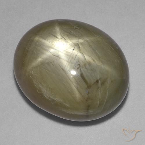 34.69ct Натуральный Золотой Звездчатый сапфир, Овал, Непрозрачный