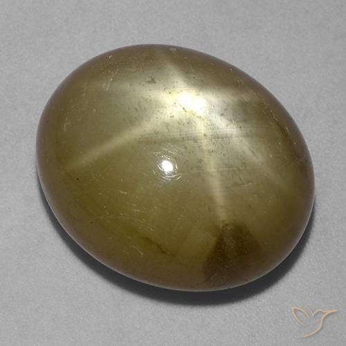 28.69ct Натуральный Золотой Звездчатый сапфир, Овал, Непрозрачный