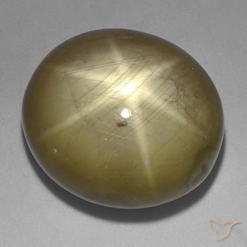 76.37ct Натуральный Золотой Звездчатый сапфир, Овал, Непрозрачный