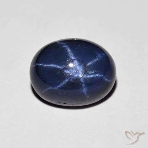 3.13ct Натуральный Темно-синий Звездчатый сапфир, Овал, Непрозрачный