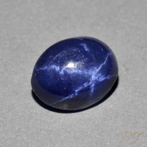 4.13ct Натуральный Темно-синий Звездчатый сапфир, Овал, Непрозрачный