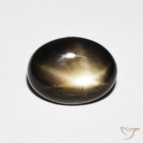 3.25ct Натуральный Черный Звездчатый сапфир, Овал, Непрозрачный
