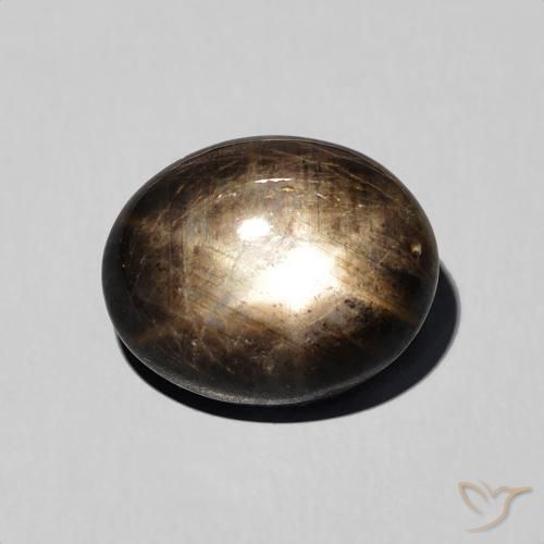 5.76ct Натуральный Черный Звездчатый сапфир, Овал, Непрозрачный