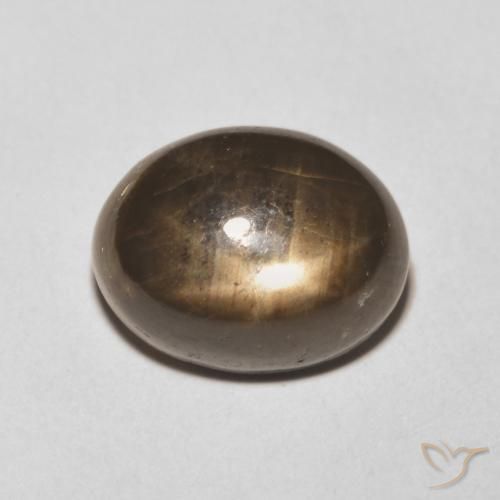 6.28ct Натуральный Черный Звездчатый сапфир, Овал, Непрозрачный