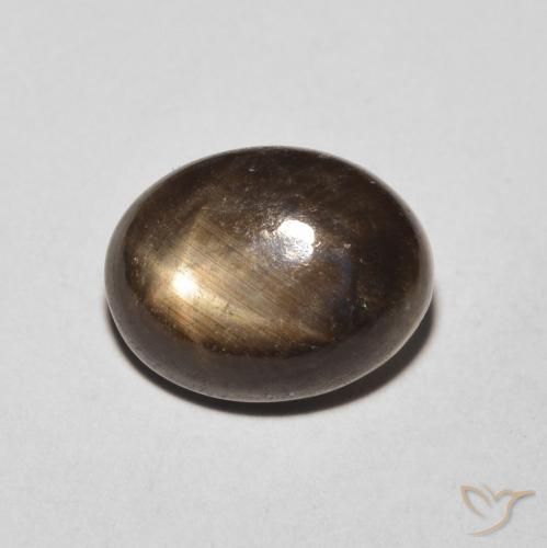4.26ct Натуральный Черный Звездчатый сапфир, Овал, Непрозрачный