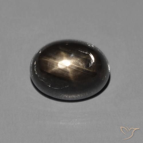 2.72ct Натуральный Черный Звездчатый сапфир, Овал, Непрозрачный