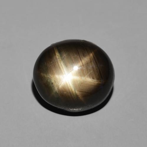6.13ct Натуральный Черный Звездчатый сапфир, Овал, Непрозрачный