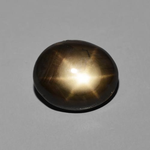 6.82ct Натуральный Черный Звездчатый сапфир, Овал, Непрозрачный