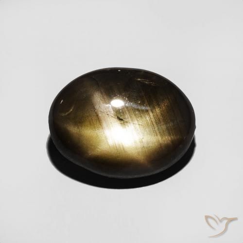4.82ct Натуральный Черный Звездчатый сапфир, Овал, Непрозрачный