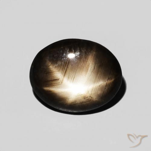 3.89ct Натуральный Черный Звездчатый сапфир, Овал, Непрозрачный