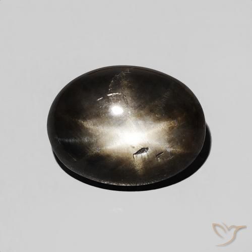 2.26ct Натуральный Черный Звездчатый сапфир, Овал, Непрозрачный